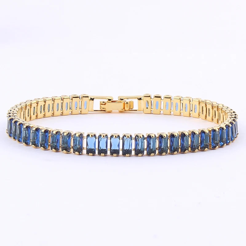 2022 Design 18K Gold Plated Geometric Zircon Bracelet