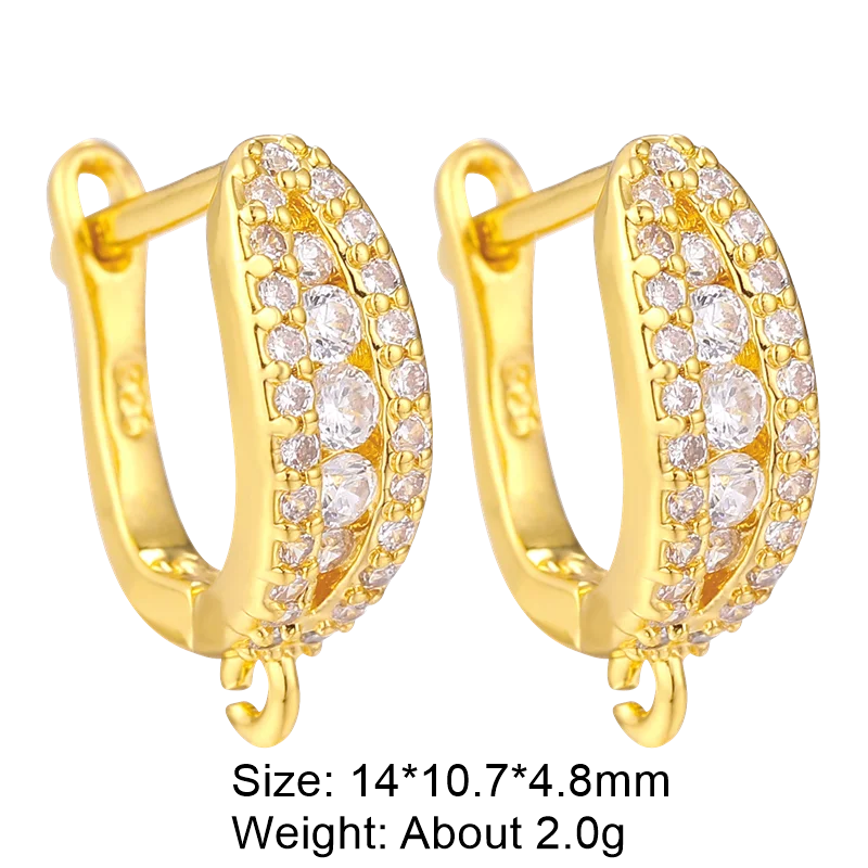 Juya 18K Gold Plated Bridal Jewelry Making Ear Wire Fasteners