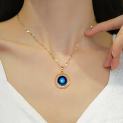 Zircon Evil Eye Necklace