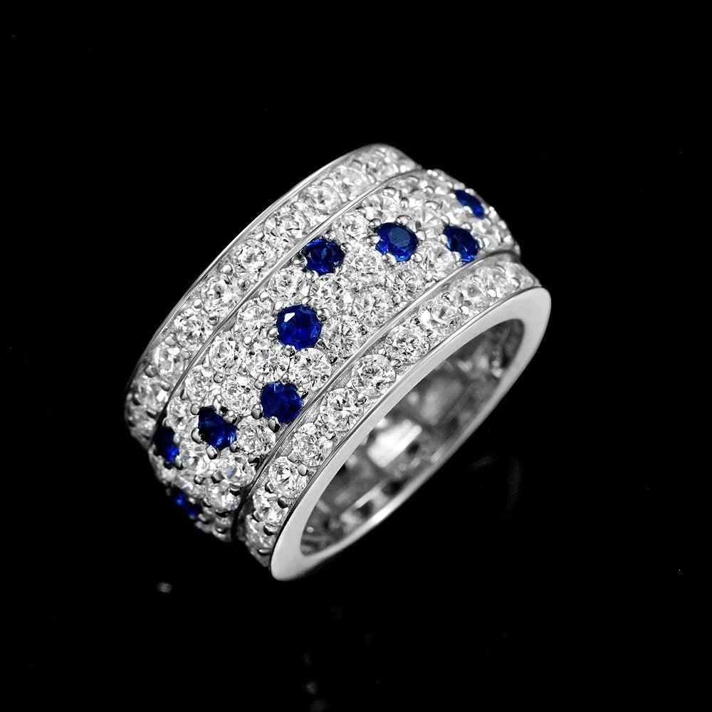 Luxury 18K Gold Plated Gemstone Ring in 925 Sterling Silver