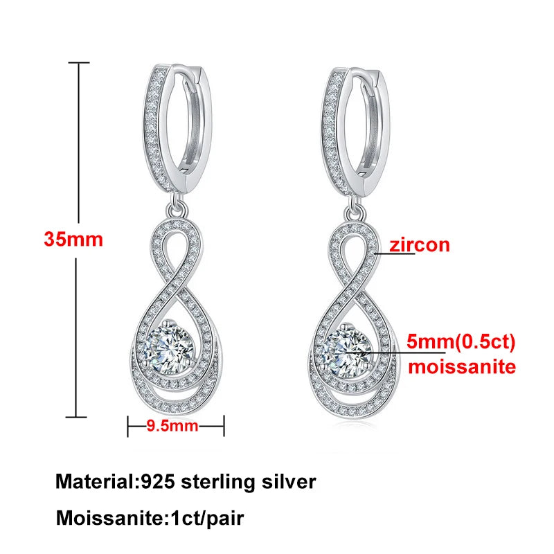 Moissanite Diamond Waterdrop Jewelry Set