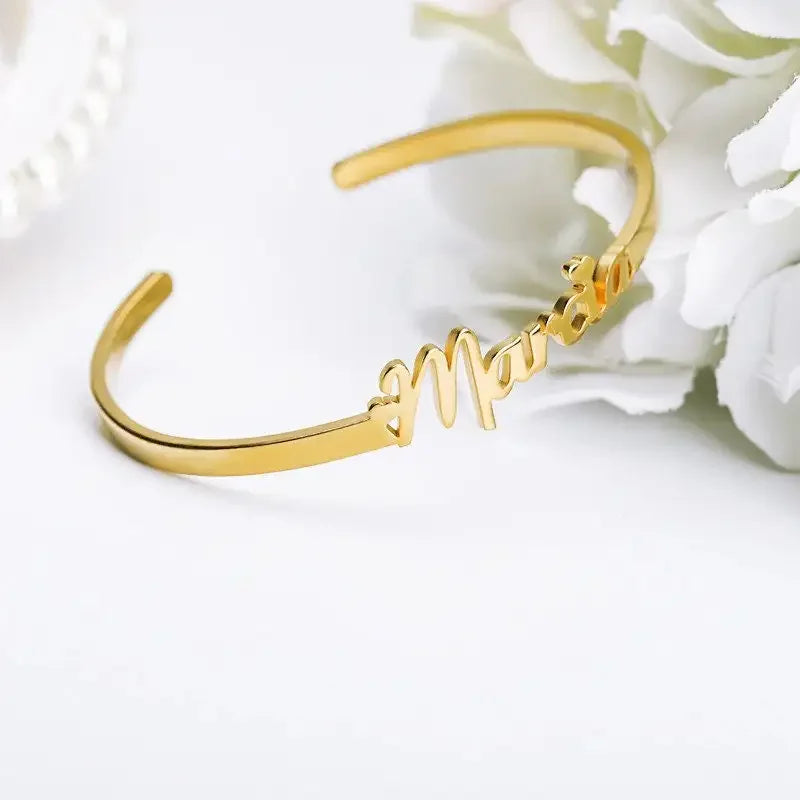 Custom Name 18k Gold Bracelets for Women