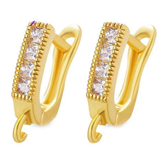 Juya 18K Gold Plated Bridal Jewelry Making Ear Wire Fasteners