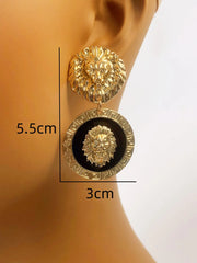 Bold Lion Head Stud Earrings for Women