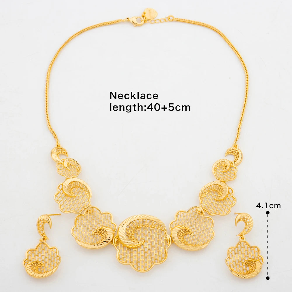 18K Gold-Plated Geometric Jewelry Ensemble