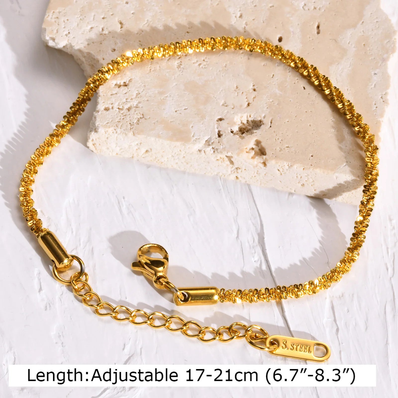 Elegant 18k Gold Chain Bracelet for Women