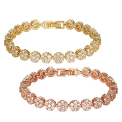 Elegant Tennis Style Bangles with Sparkling Stones