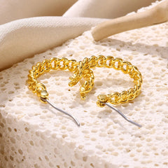 Round 18K Gold Color Earrings for Women