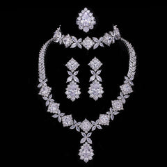 2024 Best-Selling 4-Piece Cubic Zirconia Bridal Jewelry Set