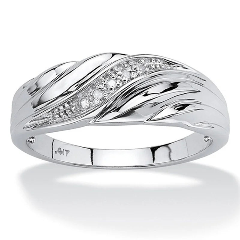 Stylish Twisted Design Couples Rings