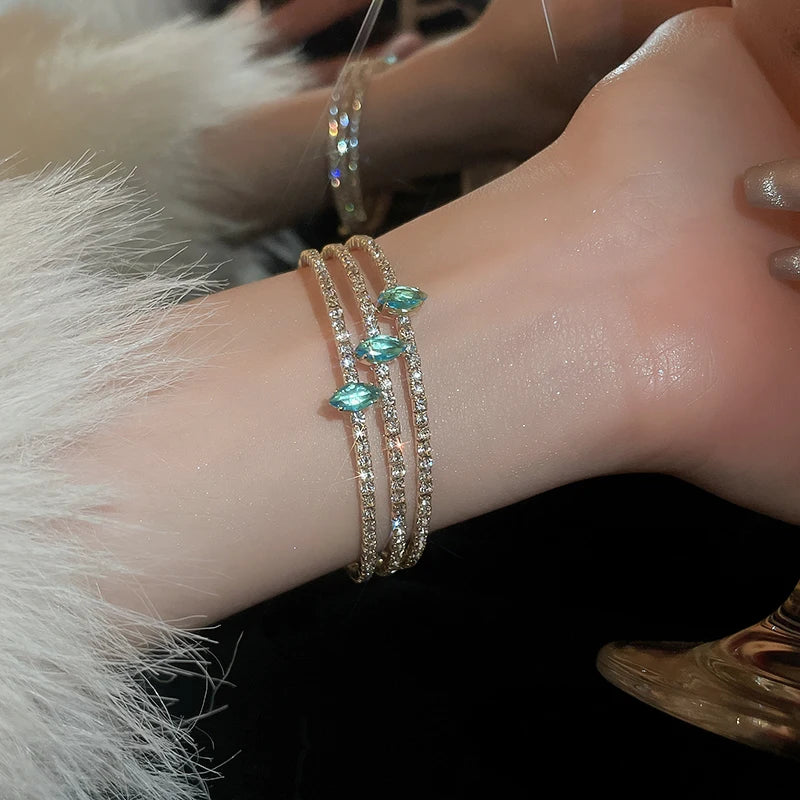 Rhinestone Irregular Multi-layer Bracelet