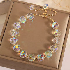 New Shiny Stone Beads Rope Chain Strand Bracelets for Women