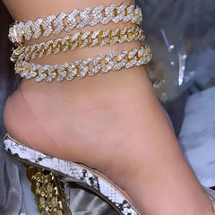 Stylish Rhinestone-Adorned Anklet Bracelet