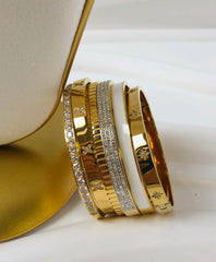  Customize New Waterproof Cubic 18K Gold Plated Zirconia Bangles