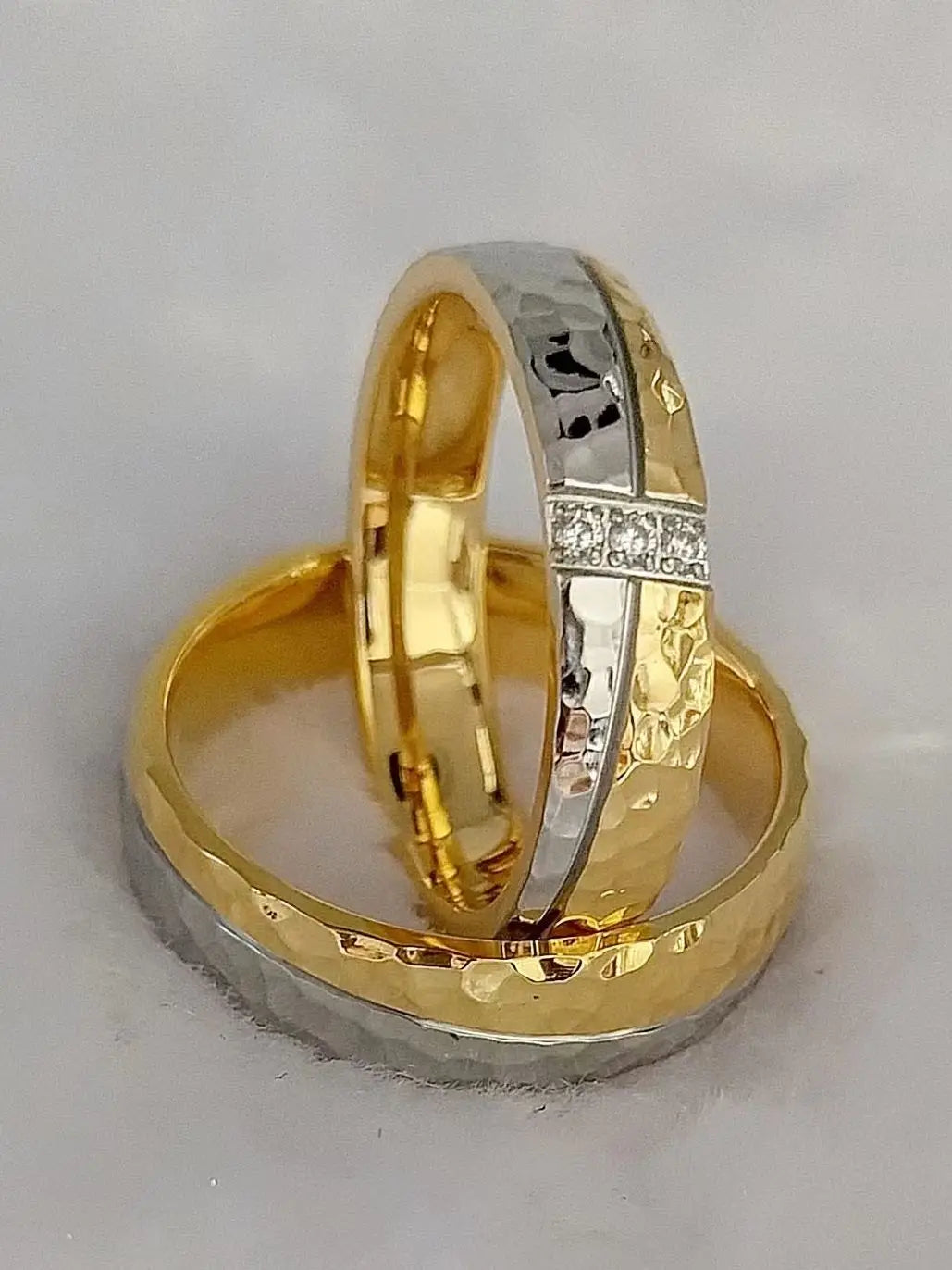 Luxury 18k Gold Plated Wedding Rings for Couples