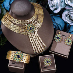 Gold Plated Wedding Bridal Jewelry Sets For Women