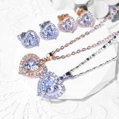 Timeless Zircon Necklace and Earring Set