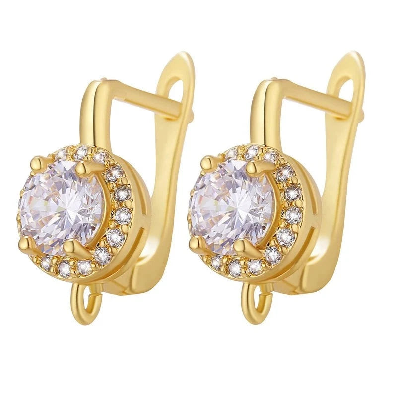 Juya 18K Gold Plated Bridal Jewelry Making Ear Wire Fasteners