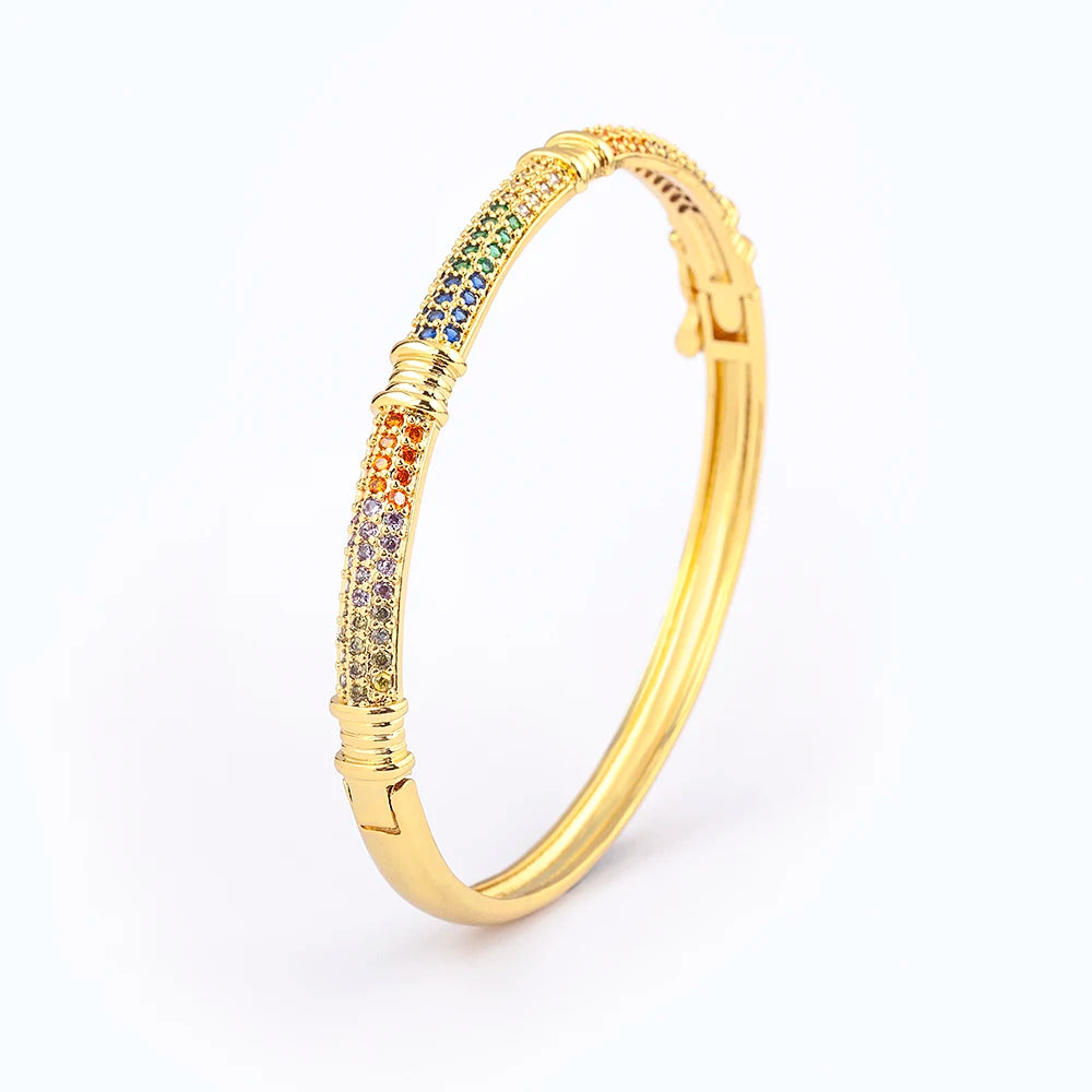 Luxury Colorful Zircon Bangle For Woman