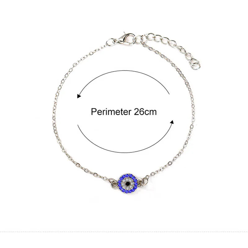 Blue Evil Eye Anklets for Women