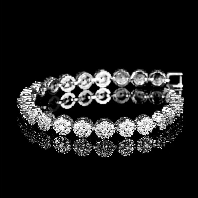 Elegant Tennis Style Bangles with Sparkling Stones