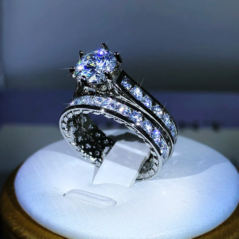 Luxury 925 Silver Engagement Rings for Women