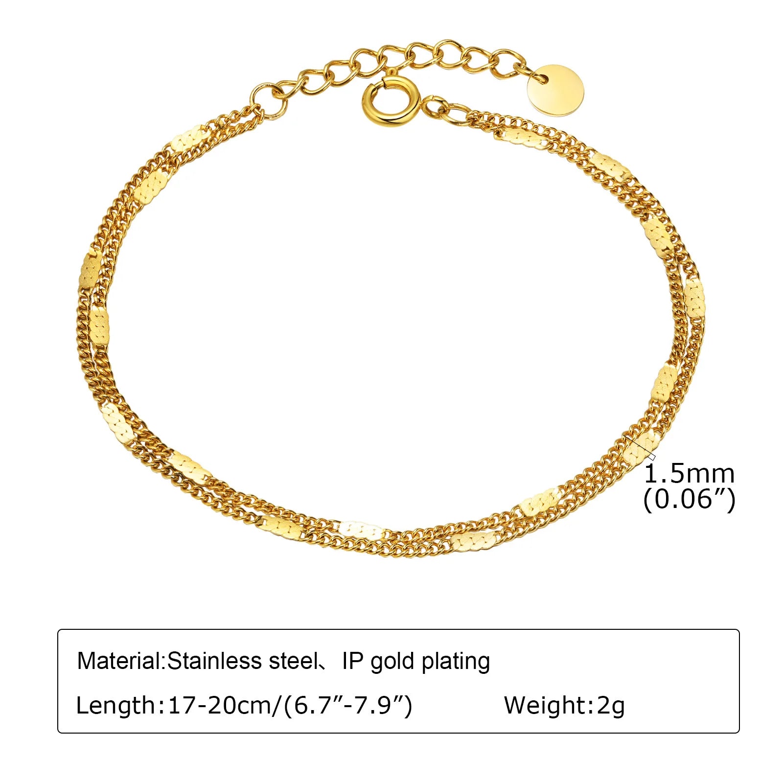 Vantage 18k Gold Chain Bracelet for Women