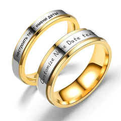 Customized Name Engraved Ladder Ring