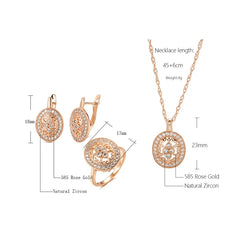 Stunning Crystal Flower Jewelry Set