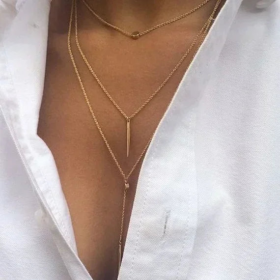 Trendy Multi-layer Dot Pendant Necklaces