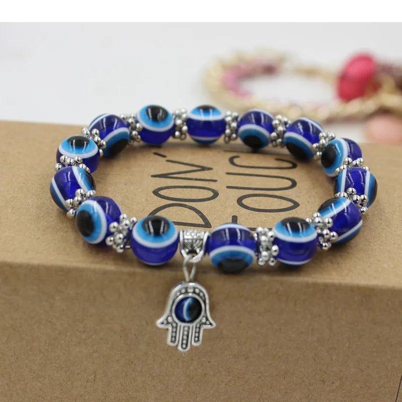 Retro Blue Evil Eye Bracelet