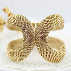 Elegant Gold Plated Cuff Bracelets