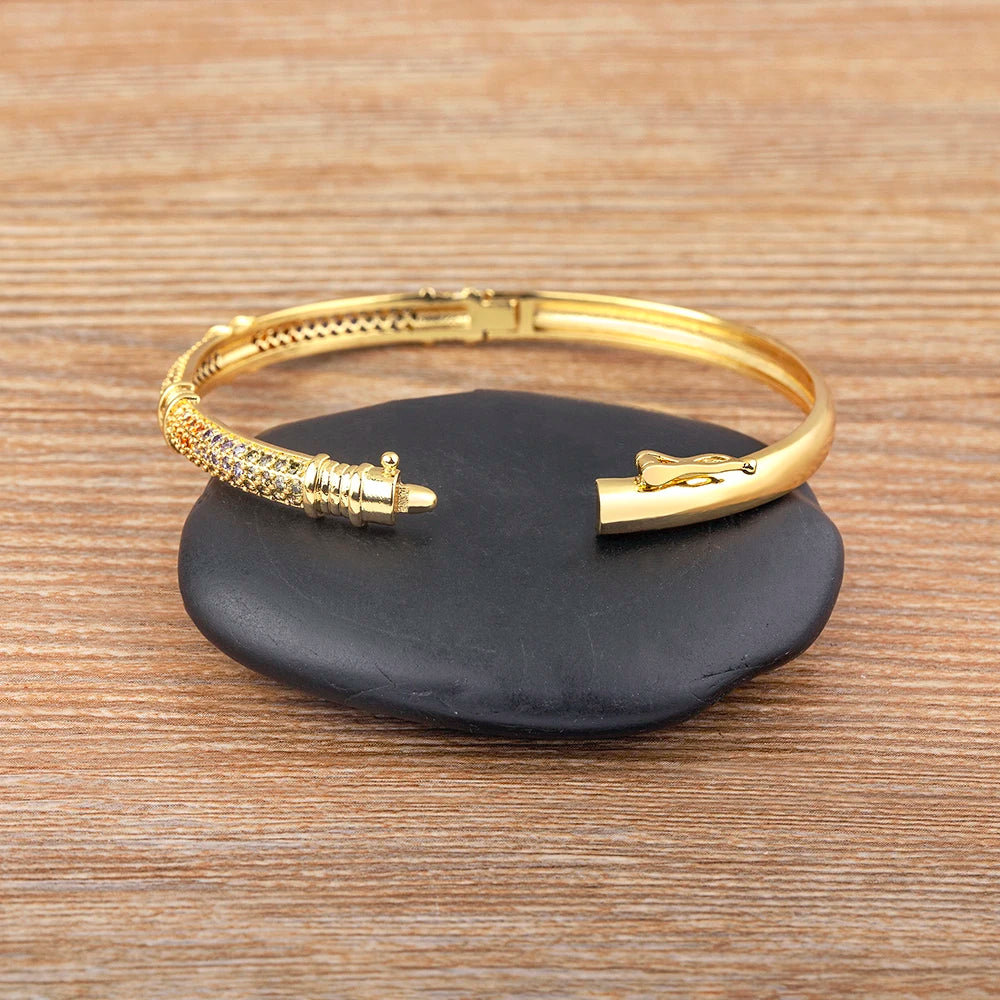 Luxury Colorful Zircon Bangle For Woman