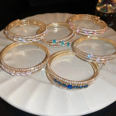 Rhinestone Irregular Multi-layer Bracelet