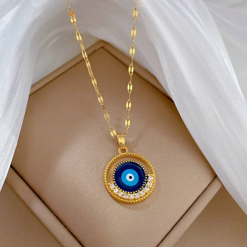 Zircon Evil Eye Necklace