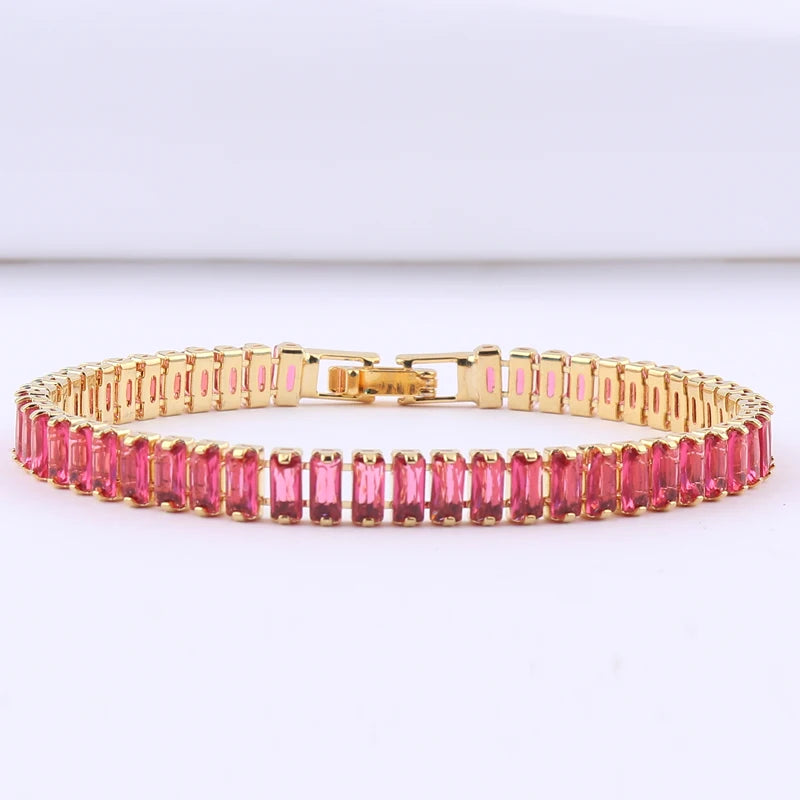 2022 Design 18K Gold Plated Geometric Zircon Bracelet