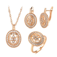 Stunning Crystal Flower Jewelry Set