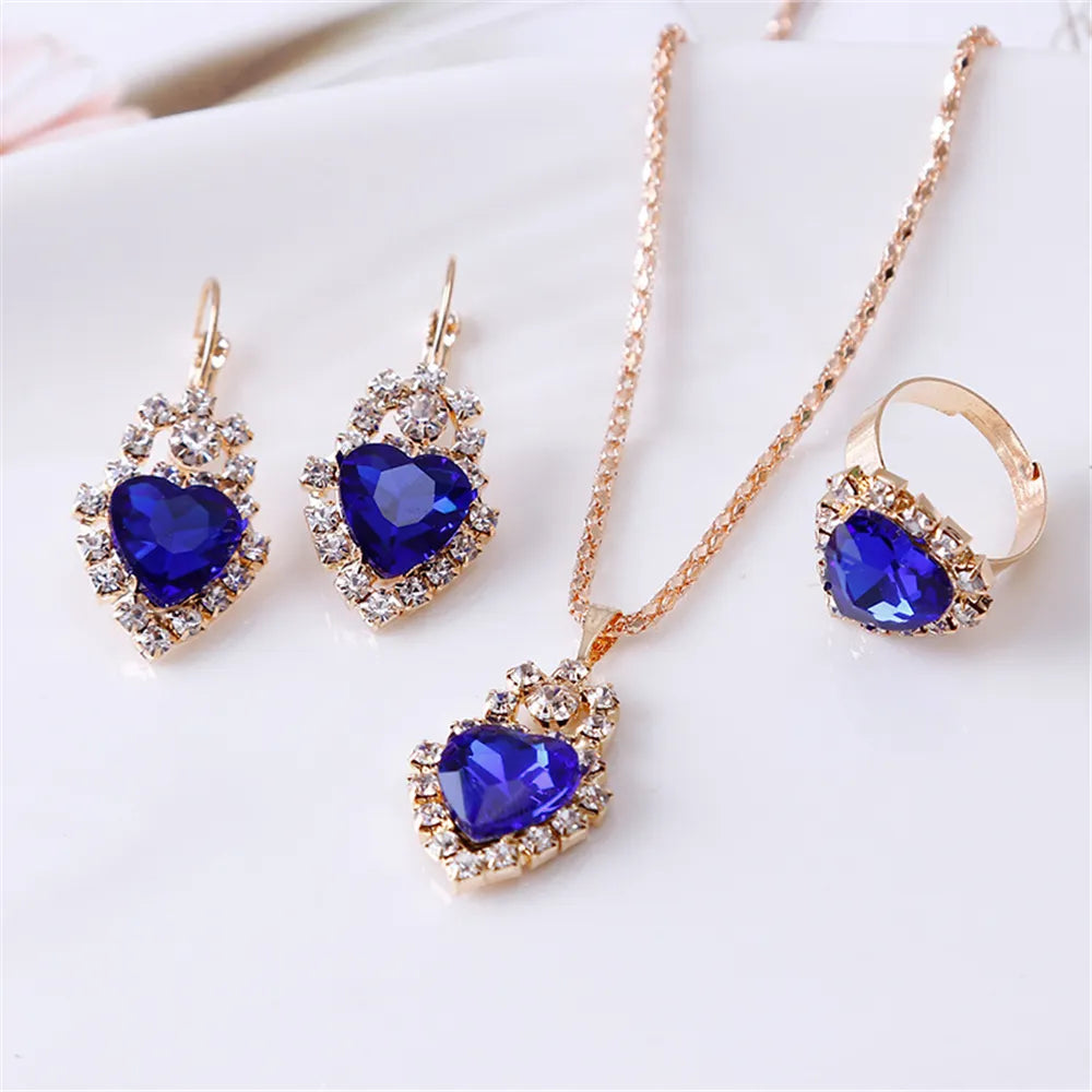 Classic Double Heart Jewelry Set