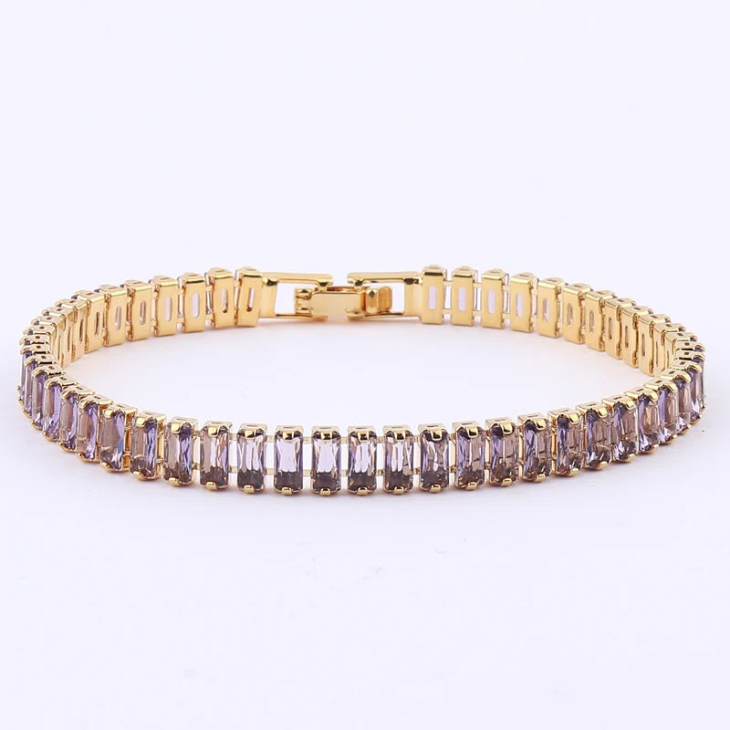 18K Gold Plated Geometric Zircon Bracelet