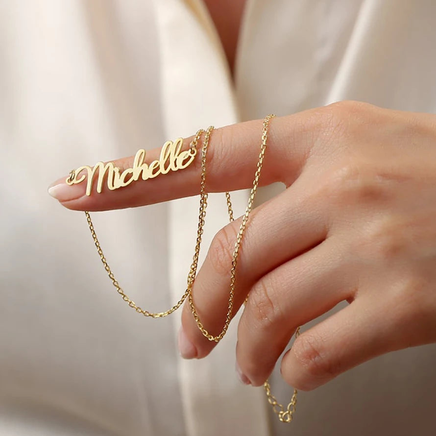 Custom Name 18k Gold Plated Necklace for Women