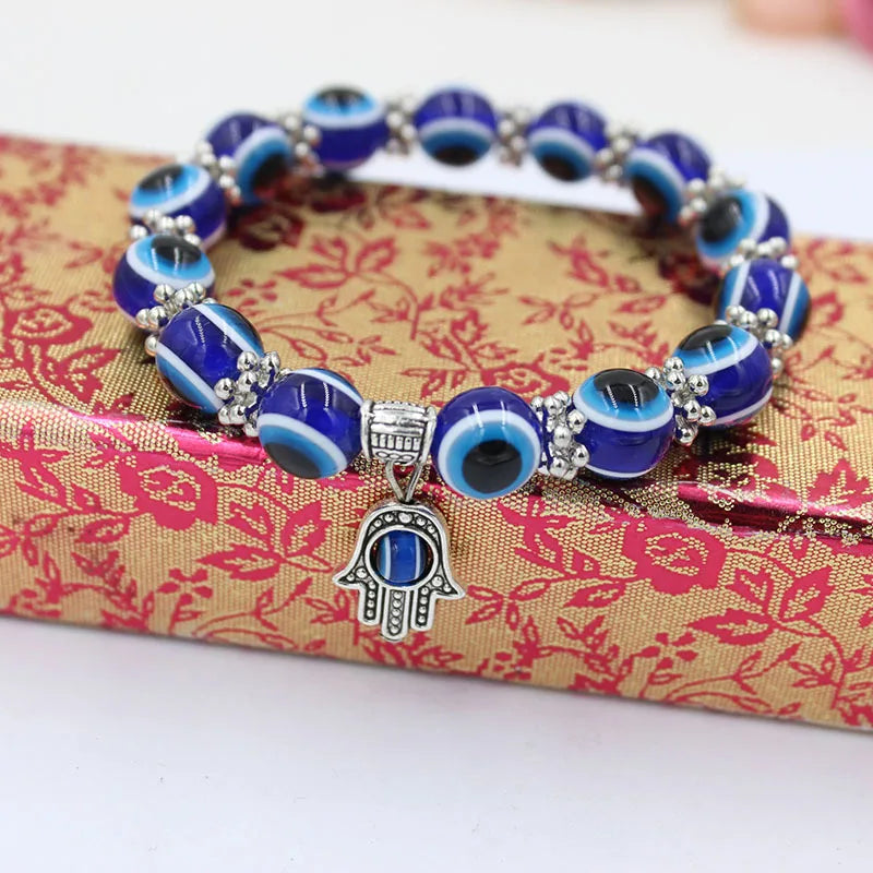 Retro Blue Evil Eye Bracelet