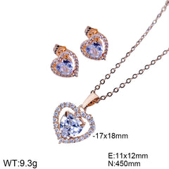 Timeless Zircon Necklace and Earring Set