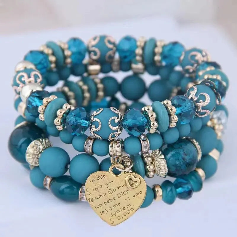 4pcs/set Boho Strand Bracelets For Women