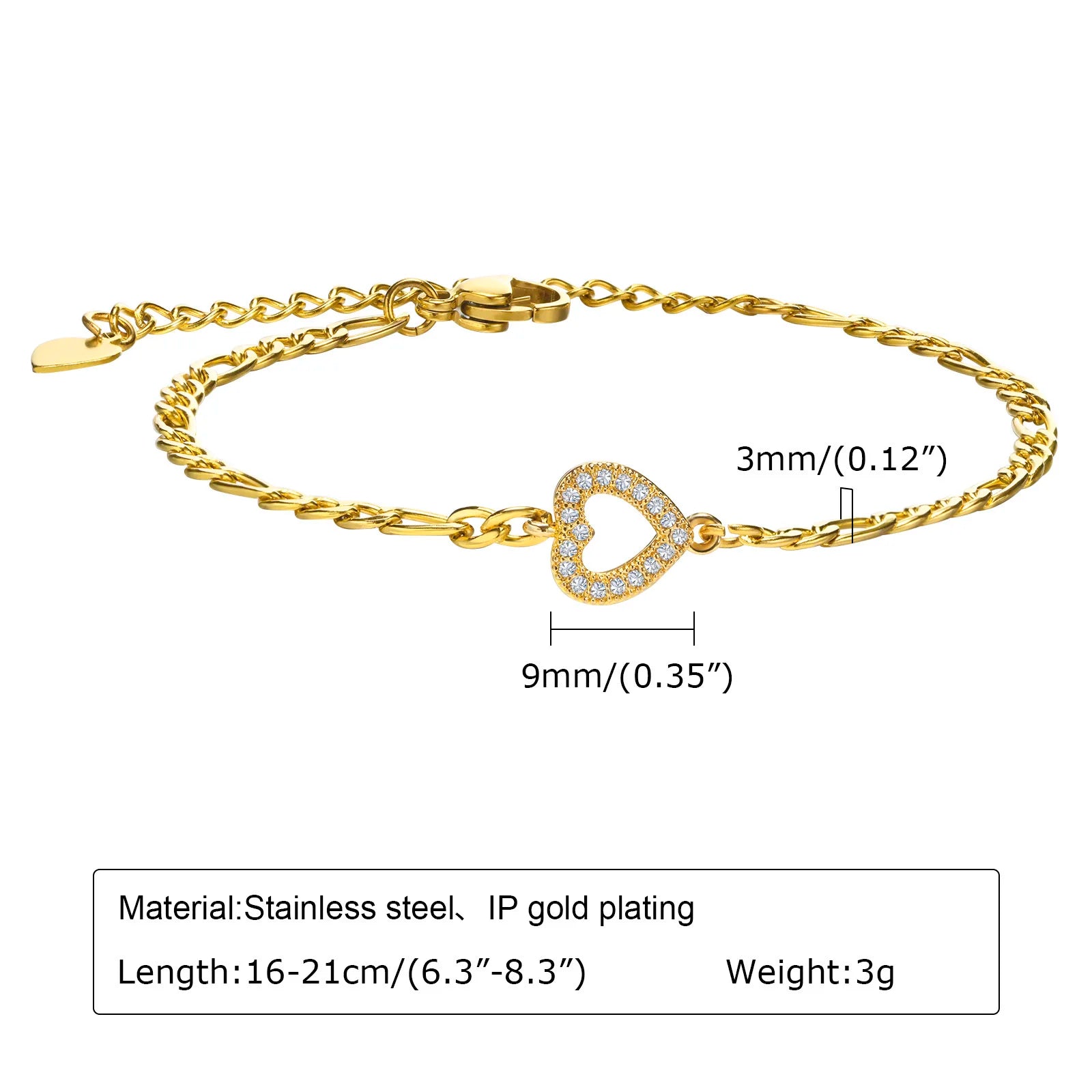 Elegant 18k Gold Chain Bracelet for Women