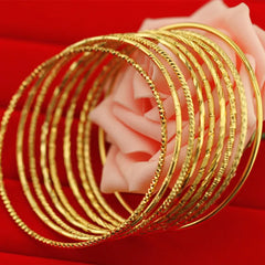 Timeless Elegance: 18K Gold-Plated Thin Bracelets