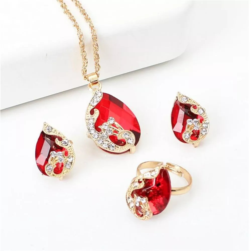 Classic Double Heart Jewelry Set