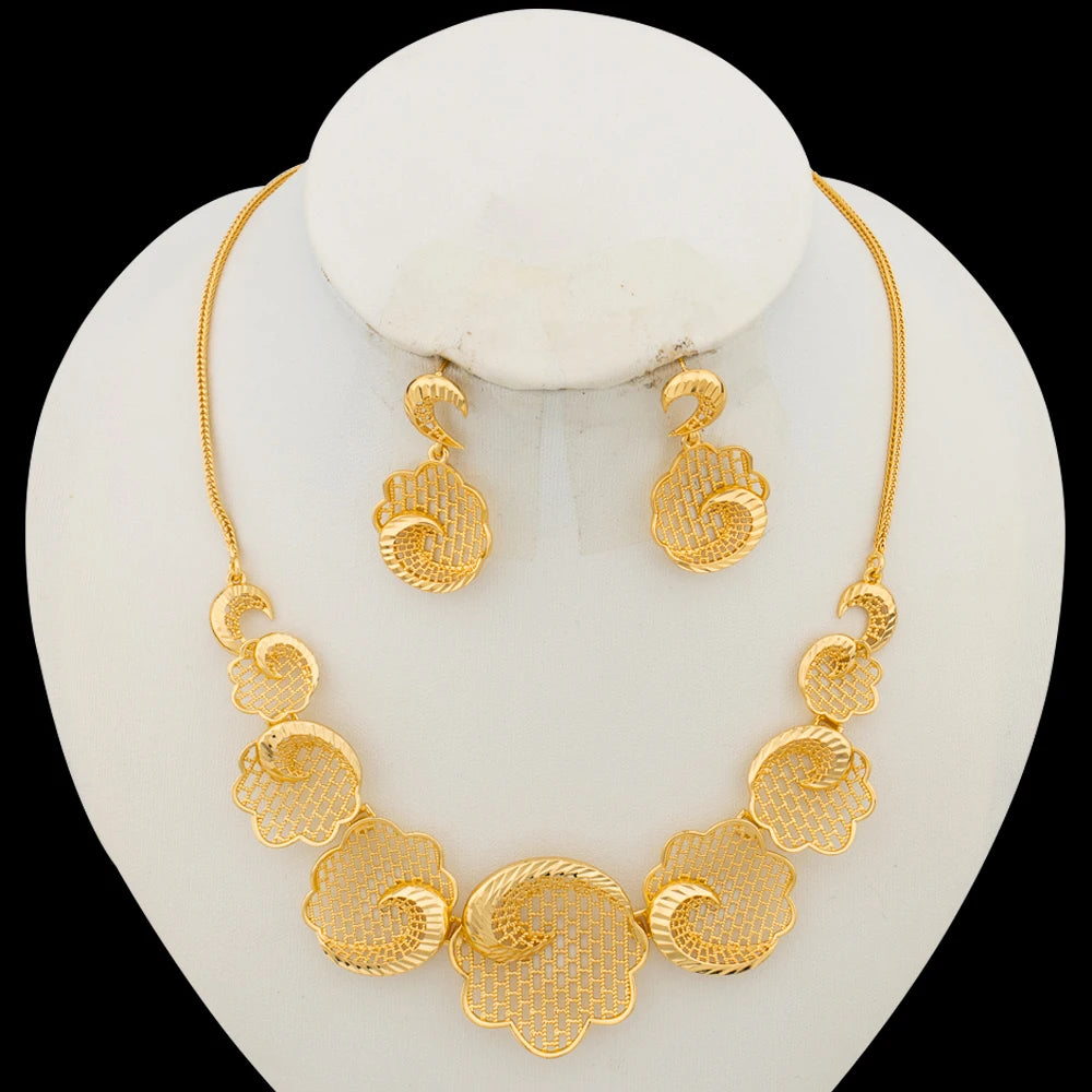 18K Gold-Plated Geometric Jewelry Ensemble