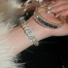 Rhinestone Irregular Multi-layer Bracelet