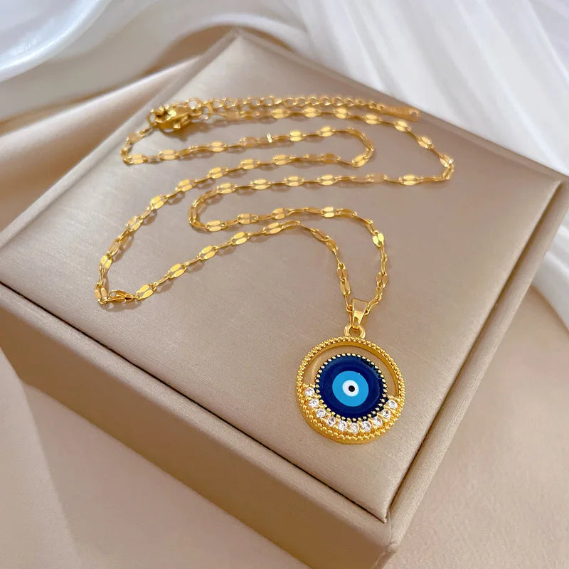 Zircon Evil Eye Necklace