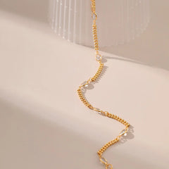 Copper Plated 18K Gold Double Layer Anklet